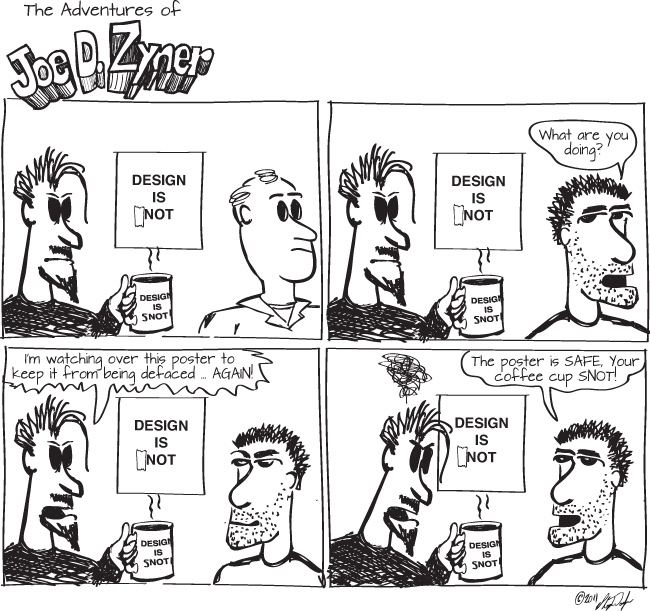 coffee design snot prank comic poster 
