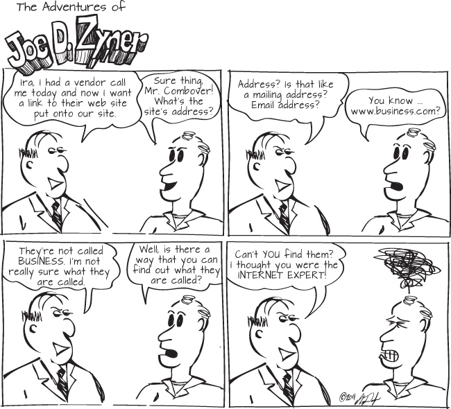 vendor links internet web design comic